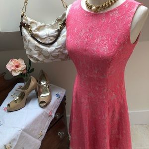 Size 6 sleeveless lace stretch fit and flare